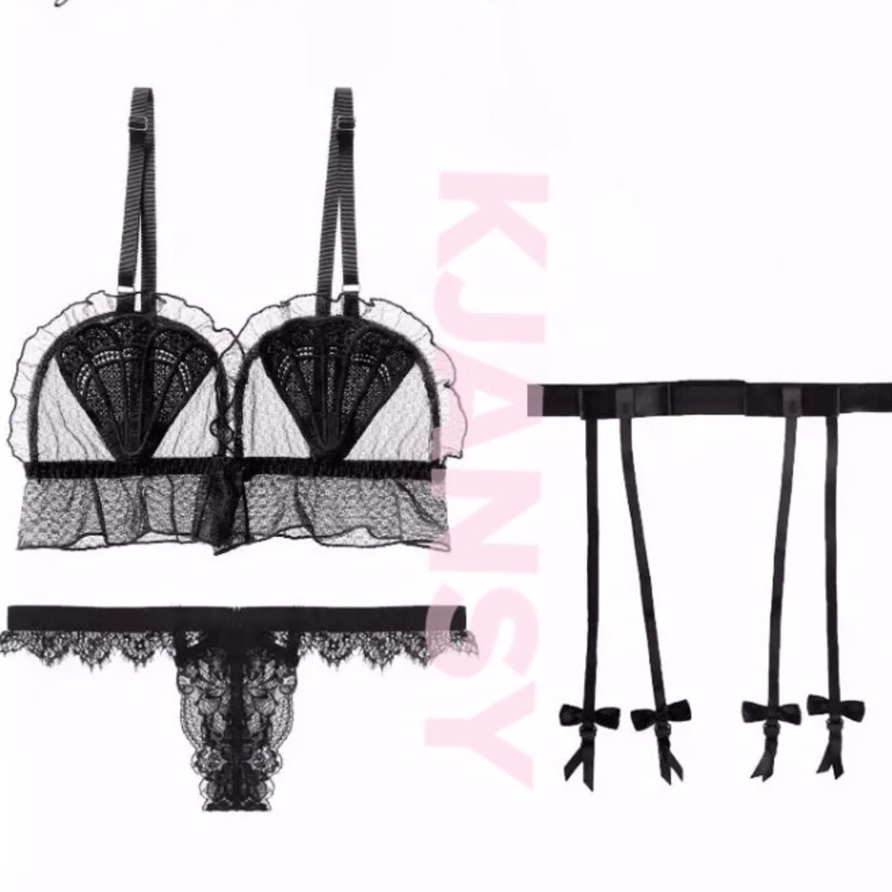 3PC Mermaid Lingerie Set - Picture 3 of 7